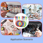 Short Alligator Clip Test Leads,Clip to Clip Insulator Test Leads,Heavy Duty Test Leads with Alligator Clips for multimeters, Battery Testing,16AWG 3.28Ft 5PCS.