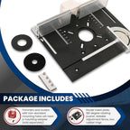 Elestoria Aluminum Router Table Insert Plate (Black)
