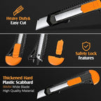 Lasnten 30 Pack Box Cutter Retractable Utility Knife 18mm Wide Blade Cardboard Cutter Suitable for Office Art, Craft and Home Use