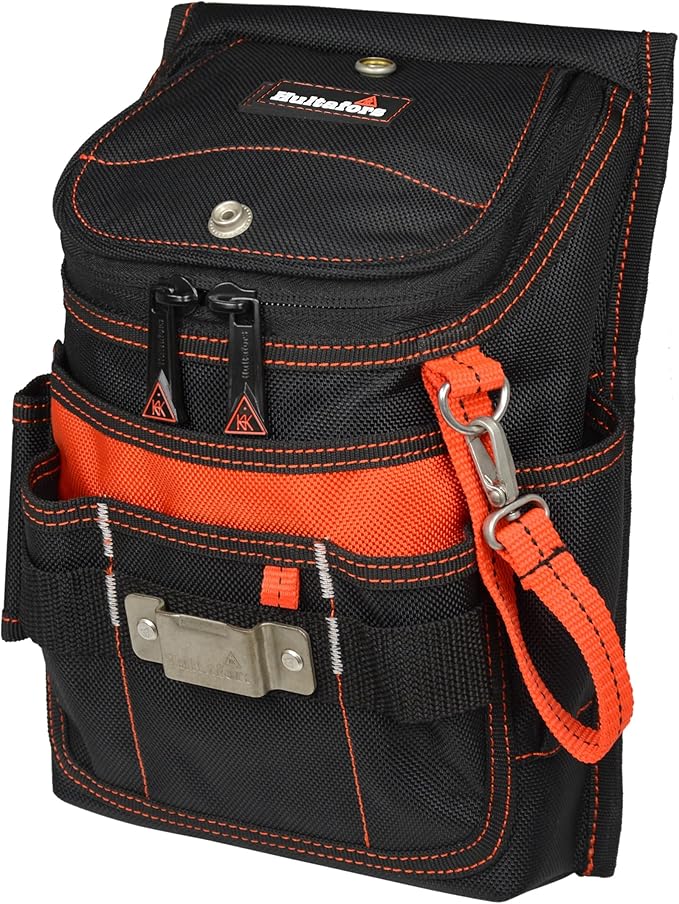 Hultafors Work Gear HT5124 Medium Ziptop Utility Pouch, Heavy Duty Ballistic Polyester, Double-Pull Zipper, Large Front Panel Pocket
