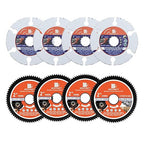 Circular Saw Blade 2inch - BRSCHNITT 4PCS 72T Cutting Discs & 4pcs 2" Carbide Multi Wheel 10mm Bore for Cutting Wood, Copper, Aluminum, Plastic and Soft Metal