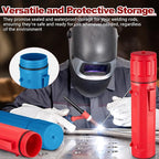 Zonon 2 Pcs Welding Rod Storage Tube 14 Inch Stick Electrode Storage Container Airproof Waterproof for Welding Rod Canister(Red and Blue)