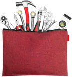 5 Pack Canvas Zipper Tool Bag Set, 13.3" x 9.4" 14oz Heavy Duty Waterproof Multipurpose Utility Multi Tool Storage Pouch Case for Organizing and Sorting Household Tools, Spare Parts (5 Colors)