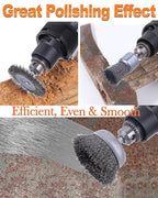9 Pack Drill Wire Brush with 1/4-Inch Hex Shank, Rocaris Carbon Steel Drill Wire Brush, Cup/ Wheel/ Pen Brush Set for Rust Removal, Corrosion and Scrub Surfaces