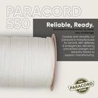 The Paracord Store | Type III 550 Paracord - 1000 FT Spool, White | Heavy Duty 7 Strand Tactical Paracord - USA Made Nylon Outdoor Parachute Cord for Camping, Fishing & More - Survival Cord