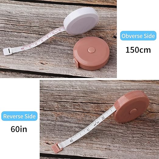 Tape Measure, Measuring Tape for Body Measurements Retractable,Fabric Sewing Tailor Cloth Knitting Craft Weight Loss Measurements Dual Sided 4 Pack