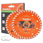 4.5 Inch Diamond Turbo Saw Blade for Stone, Marble, Granite, Concrete, Brick, High-Performance Cutting (2-Pack)