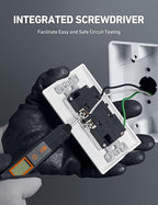 AstroAI VTS1000H Voltage Tester with Screwdriver, Non-Contact Electrical Tester, Dual Range AC 12V/70V-1000V, Live Wire Test, Wire Breakpoint Finder, Audible Alarm, LCD Percentage Display, Orange