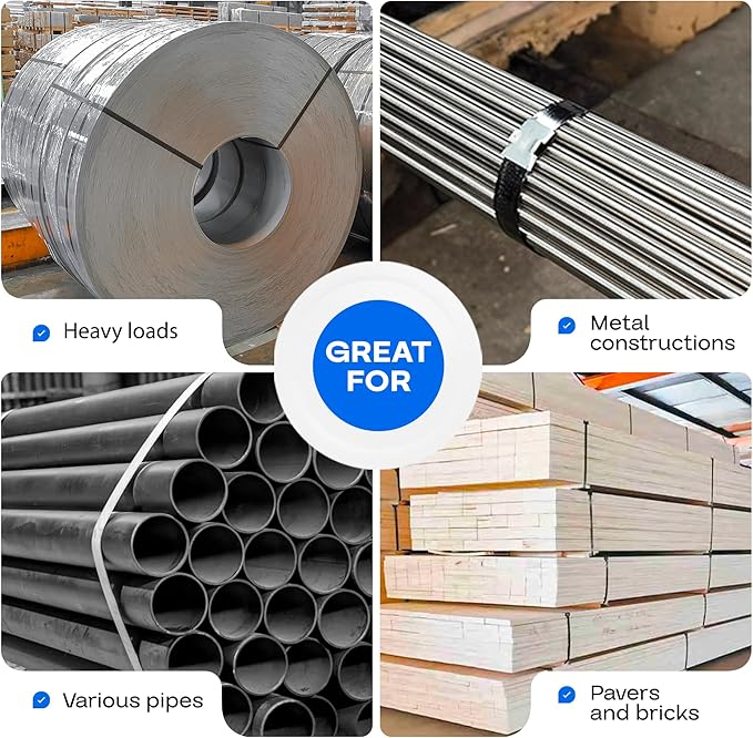 IDL Packaging 3/4" x .020" x 200' Steel Strapping Coil (1700 Lbs Break Strength) in Self-Dispensed Сardboard Box - Portable Strong Banding with Superior Cut-Resistance - Heavy Pallet Strapping