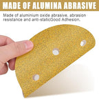 6 Inch - 6 Hole Hook and Loop Sanding Discs 60 Grit, Random Orbital Sandpaper for Automotive and Woodworking - 100 Pack
