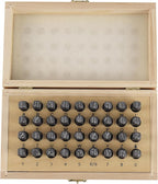 HimaPro Letter and Number Stamp Set 36pcs 40Cr Alloy Steel Metal Stamp Number & Letter Punch Set in a Wooden case (8mm 5/16 Inch)