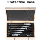 REXBETI 6Pcs Outside Micrometer Set, 0-6" Machinist Micrometer, Ultra-Precision Carbide Tipped Measuring Tool Set, 0.001" Graduation, +/-0.0001" Accuracy, Protective Case