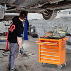 7 Drawers Rolling Tool Chest, Portable Storage Tool Box with Wheels, Tool Chest with Lock for Warehouse, Garage, Repair Shop and Tool Room