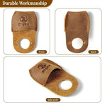 RingSun Thumb Guard Wood Carving Tools, Leather Finger Protector, Handmade Carpenter Working Carving Kit Accessories