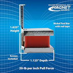 Master Magnetics 6" Magnetic Bar Tool Organizer - Easy to Install Magnet Storage Holder for House, Garage, Shed, or Job Site - Nickel Plate Finish