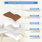 KING MOUNTAIN Canvas Repair Tape,Outdoor Gear Patch, 4×63 Inches,Waterproof,Self-Adhesive for Repairing Boat Covers,Sun Shades,Sofas,Tents,Lounge Chairs,Awnings (Brown1.0)