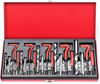 Metric Helicoil Thread Repair Kit: 131-Piece Heli Coil HSS Drills Inserts Taps & Tools M5 M6 M8 M10 M12 Automotive Engine Spark Plug Cylinder Insertion Rethreading Tools Universal Rethread Restorer