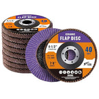 10 Pack Ceramic Flap Discs 4 1/2 for Angle Grinder, 40 Grit T29 Flap Wheels 7/8” Arbor Flap Sanding Disc for Wood and Metal Sanding