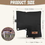 Backflow Preventer Insulation Cover - Backflow Pressure Vacuum Breaker Cover - Insulated Backflow Cover Pouch for Irrigation Back Flow Sprinkler Valves in Winter or Sun Exposure (13”W x 12”H, Black)