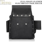 Grain Leather Electrician Tool Pouch | Carpenter Tool Pouch | Electrician Pouch | Electric Tool Bag | Electrician Bag | Leather Tool Belt