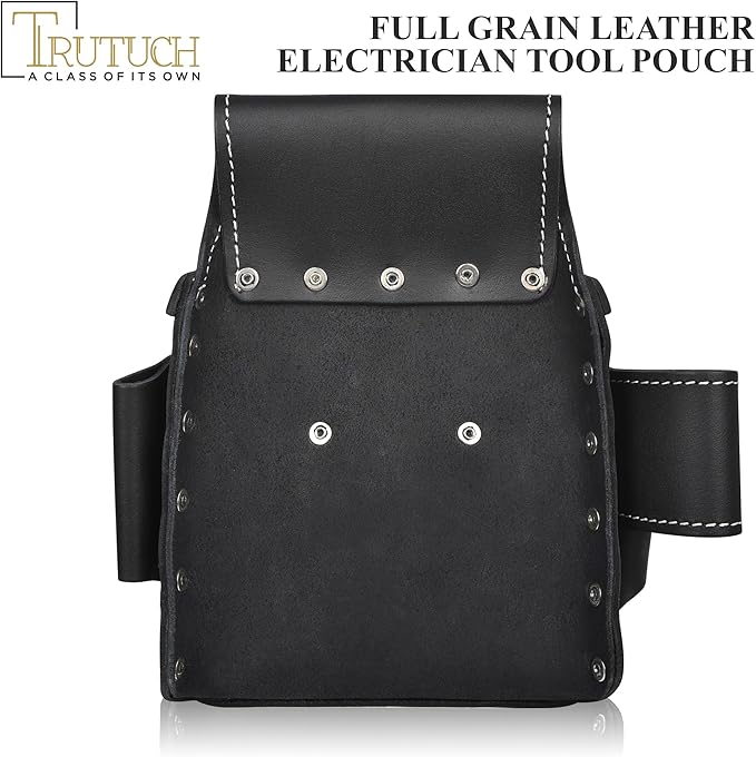 Grain Leather Electrician Tool Pouch | Carpenter Tool Pouch | Electrician Pouch | Electric Tool Bag | Electrician Bag | Leather Tool Belt