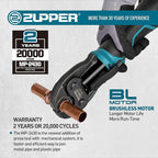 Compact Pro Press Tool kit with 4 Copper Pro Press Jaws 1/2" to 1-1/4", Brushless Motor, 2pcs Battery, Fast Charger & Carrying Case