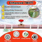 HEATIT Heat Tape for Water Pipes Heating Cable with Thermostat for Metal And Plastic Home Pipe, Electric Pipe Heating Trace System 28 Feet
