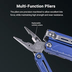 NEXTORCH PIONEER MT20 14-IN-1 Multi-tools Full-Size,Versatile Multi-tool Set with Scissors Needle Nose Pliers Pocket Clip Multi-tool for DIY Home Garden Outdoors Everyday Carry Men Gift Color (BLUE)