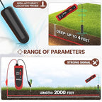 Underground Wire Locator, Underground Cable Locator with Rechargeable 1100mAh Battery, Cable Tester for Pet Fence