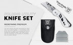 Folding Utility Knife Stainless Steel Holster Nylon Pouch Belt Clip Box Cutter Knife Carry Case Utility Knife & Clip Navaja De Trabajo Roofing Cuchilla de Bolsillo