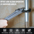 DURATECH 18-inch Heavy Duty Aluminum Offset Pipe Wrench, 2-1/2 ” Jaw Capacity, Adjustable Plumbing Wrench, Drop Forged, Exceed GGG standard