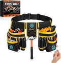 Magnetic Tool Belt for Men, 26 Pockets Heavy Duty Tool Pouch, Magnet Holster Nail Utility Toolbelt Detachable Adjustable Waist Holder for Handyman Contractor Mechanic Plumber Roofer Carpentry Dad Gift