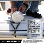 Flitz Multi-Purpose Metal Polish Paste - 2lb Can of USA-Made Chrome Polish - Works on Stainless Steel, Aluminum, Plastic, Jewelry and Cars - Non-Abrasive Cleaner & Rust Remover (1 Pack)