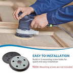 5 Inch Sander Replacement Pad 2 Pack, Competiable with Porter Cable 333 334 Random Orbit Sander, 5 Holes Hook and Loop Sanding Pad
