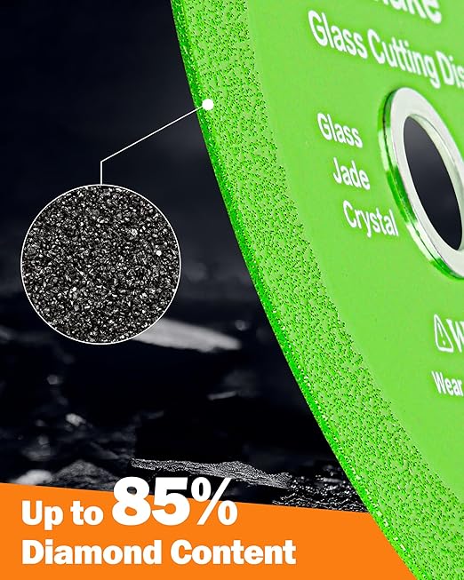 Glass Cutting Disc, Allmake 3pcs Rock Slab Grinding Disc 4 Inch for Angle Grinder, Diamond Glass Cutter Saw Blades for Grinding Cutting Bottle Crystal Ceramic Tile, Discos para Cortar Ceramica