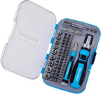 68 Piece MECHMAX Magnetic Ratchet Screwdriver Set, Socket and Interchangeable Bits Slotted, Phillips, Star, Precision Bits with Case for Home, Office, Car, Automotive, Ring Doorbell and as A Gift