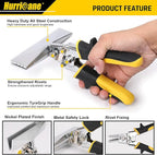 HURRICANE 6-Inch Straight Jaw Sheet Metal Hand Seamer, Bender Tool for Flattening and Bending, Pliers With Ergonomic TyreGrip Handle