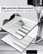 30 Specimens Surface Roughness Comparator Composite Pocket Set Gauge, Ra0.05-12.5mm Microfinish Comparator, Surface Finish Comparator Set for Lathe Machinery Manufacturing Teaching