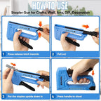 Light Duty Staple Gun for Wood, Blue Upholstery Staple Gun Kit with 2000pcs JT21 Staples 1/4, 5/16, 3/8 inch and Staple Remover, Stapler Gun for Crafts, DIY, Classroom, Decoration
