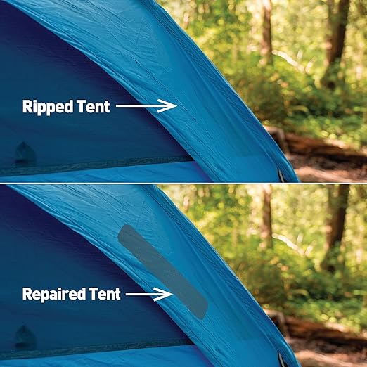 GEAR AID Tenacious Tape 3”x20” Fabric and Vinyl Gear Repair Tape, Quickly Fix Holes and Rips in Puffy Jackets, Rain and Snow Gear, Tents, Sleeping Bag and More, OD Green, 2 Pack