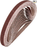 HARFINGTON 1/2 x 18 Inch Sanding Belts, 50 Pcs 60 Grits Aluminum Oxide Abrasive Belt Sander File Belt for Woodworking, Metal Polishing, Knife Sharpener