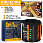 Tool Gifts for Men Stocking Stuffers - Magnetic Wristband for Holding Screws, Wrist Magnet, Gifts for Dad Father Husband Him, Gadget Tool Men Women Magnetic Tool Gift for Carpenter,Woodworker,2 Pack.
