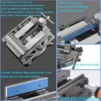 MYTEC 4.2" Quick Release Workbench Industrial Vise Clamp, Portable Heavy Duty Vice for Drill Press, 110°Swivel Base, High-grade cast steel Bench Clamp for Woodworking Milling Machine Drill Press