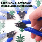 Keadic 12Pcs 5" Wire Cutters with Internal Spring and Soft Rubber Handle, Mini Flush Cutters, Micro Cutting Pliers Wire Nippers, Small Side Cutters for Hobby Modeling Jewelry Electronic Crafts (Blue)
