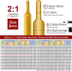 Chanzon 2:1 Ratio - 80Ft Roll - 1/8" (3mm) Heat Shrink Tubing 2:1(25M Total Length) Yellow Polyolefin Sleeving Wrap Shrinking 2 to 1 1pcs