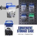 WORKPRO 20pcs PH2 Impact Phillips Screwdriver Bit Set, CNC Machined S2 Steel Tips with Magnetism, 1/4" Hex-Shank Driver Bits, 1" Long Impact Screwdriving Bits with Storage Box