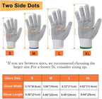 Evridwear Cotton Polyester String Knit Shell Safety Protection Work Gloves for Painter Mechanic Industrial Warehouse Gardening Construction Men & Women 12 Pairs, With Two Side dots, S Size