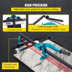 Mophorn 48 Inch Tile Cutter Single Rail Double Brackets Manual Tile Cutter 3/5 in Cap w/Precise Laser Manual Cutter Tools for Precision Cutting (48 Inch)
