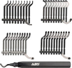 ABN Steel Deburring Tool for Metal, Resin, Plastic - 42 Piece 3D Printer Deburring Tool Kit - Hand Deburring Tool with Hooked Blades, Small Hole Blades, Hard Material Blades