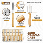 Wood Carving Kit, 12 PCS Wood Carving Set - Wood Carving Tools with Canvas Case,Sharp Cr-V 60 Steel Blades, Wood Chisel Sets for Beginners and Professionals